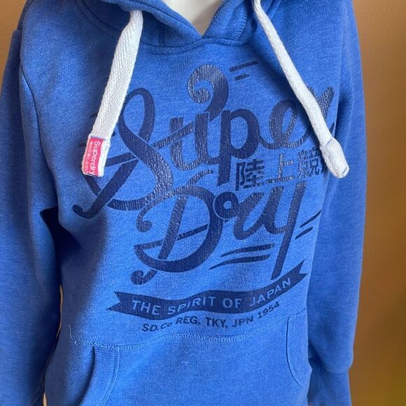 Super dry Vintage Women's Hoodie Pocket Front Graphic Pullover Jumper Hood M - Picture 4 of 14